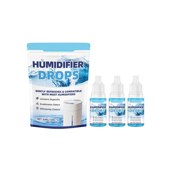 Humidifier Cleaner Solution 30ml 3-Pack with Ethanol Formula for Mineral Deposit and Odor Removal