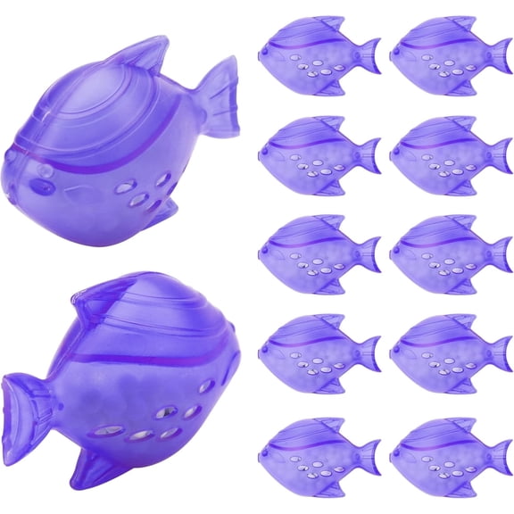 Humidifier Cleaning Fish, 12 Pack Humidifier Cleaner for Humidifiers and Fish Tanks, Purifies Water, Prevents Hard Water Build-Up, Reduces Scale, Purple