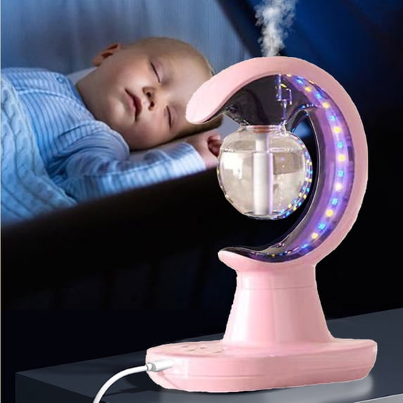 Humidifier For Bedroom, Czzoypi Quiet Cool Mist Humidifier, Portable Diffuser With Night Light For Home Office Desk Plants, Pink