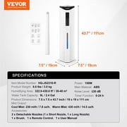 Humidifier for Home Large Room, Commercial Humidifier for Whole House 1291.7 sq ft, 16L Water Tank & Night Light & 12h Timer & Auto Shut-Off , Greenhouse, Commercial Branch Tube w/ 360° Nozzle