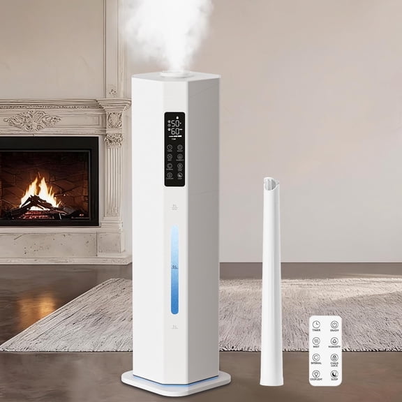 Humidifier for Large Room, 2.38Gal Top Fill Cool Mist,500ft2 | Bedroom Humidifier with Humidistat, 120H Runtime, 3 Mist Levels, Aroma Box Quiet Humidifiers for Commercial,Office,,