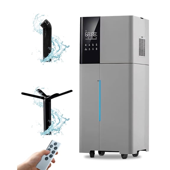 Humidifier Large Room,26L/6.8Gal Whole House Humidifiers for Home 3000 Sq.ft,1800ml/H Cool Mis, Top Fill for Bedroom, Grey