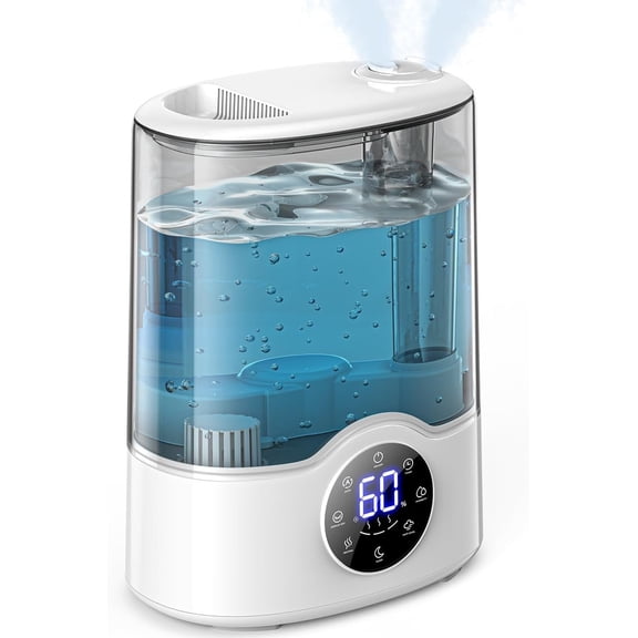 Humidifier Large Room, 7L (807ft2) Warm and Cool Mist, Top-Fill Humidifiers for Bedroom Grow Tent, Auto Adapt Mist Quick Air Humidity Indoor, Easy to Clean, Quiet, Diffusers