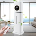 thumbnail image 1 of Humidifier For Large Rooms, 8L/2.11Gal Cool And Warm Mist Tower Top Fill Humidifiers, Floor Humidifiers For Baby,Pets,Plants,with Remote,Timer,Auto Shut Off,White, 1 of 10