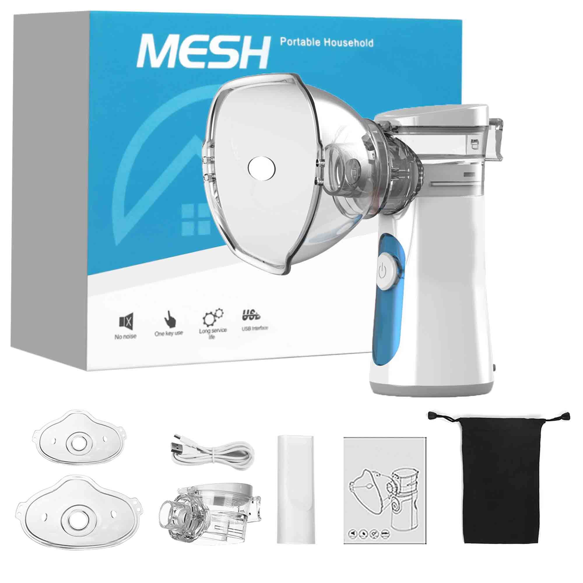 Humidifier Machine, Low Noise Portable Mesh Humidifier with Inhaler