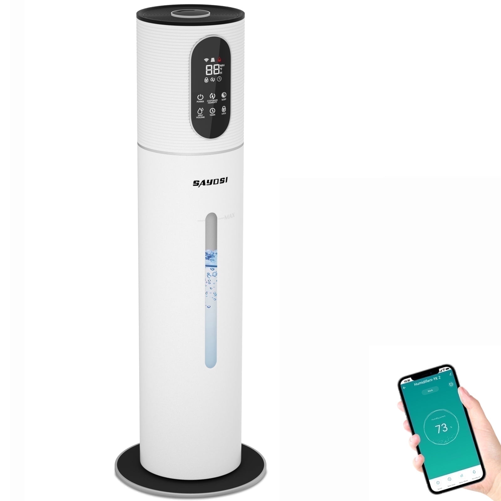 Smart Humidifier Box SAHAUHY, Smart Humidifier, 2.1Gal (8L), Whole House Cool Mist, App ...