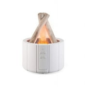 Humidifier, Small Humidifier, Flame Fire Diffuser,250ml Bonfire Aromatherapy Oil Diffuser,for Home,Bedroom,Office, Remote Control, Auto Shut-Off, Night Light, Gift,White