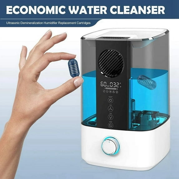 Humidifier Tank Cleaner Cartridges Demineralization Cleaning Balls Prevents Hard Water Build-Up Removes Odor