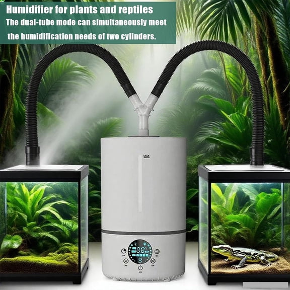 Humidifier for plants, Reptile fogger, 4L, Dual Tank Mode & Dual Probes with Constant Humidity Setting, 35H Runtime, Remote Control, for Reptile Terrariums & Indoor Houseplants