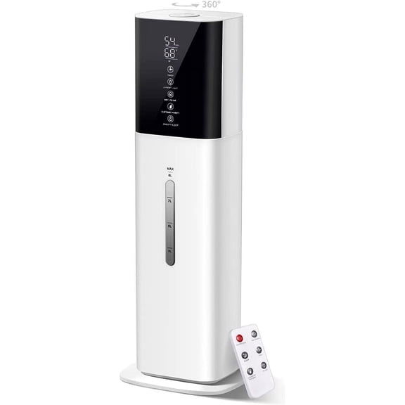 Humidifiers for Bedroom, 2.11Gal 8L Quiet Humidifiers for Large Room with Timer, 360°Nozzle, 3 Speed Ultrasonic Cool Mist Humidifier with Humidistat for Baby Home Adults Plants