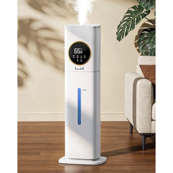 Humidifiers for Bedroom, 2.1Gal/8L Humidifier large room with Essential Oil Diffuser, Night Light, Top Fill Whole House Cool Mist Humidifiers for Plants Baby Kids Adults Greenhouse(White)