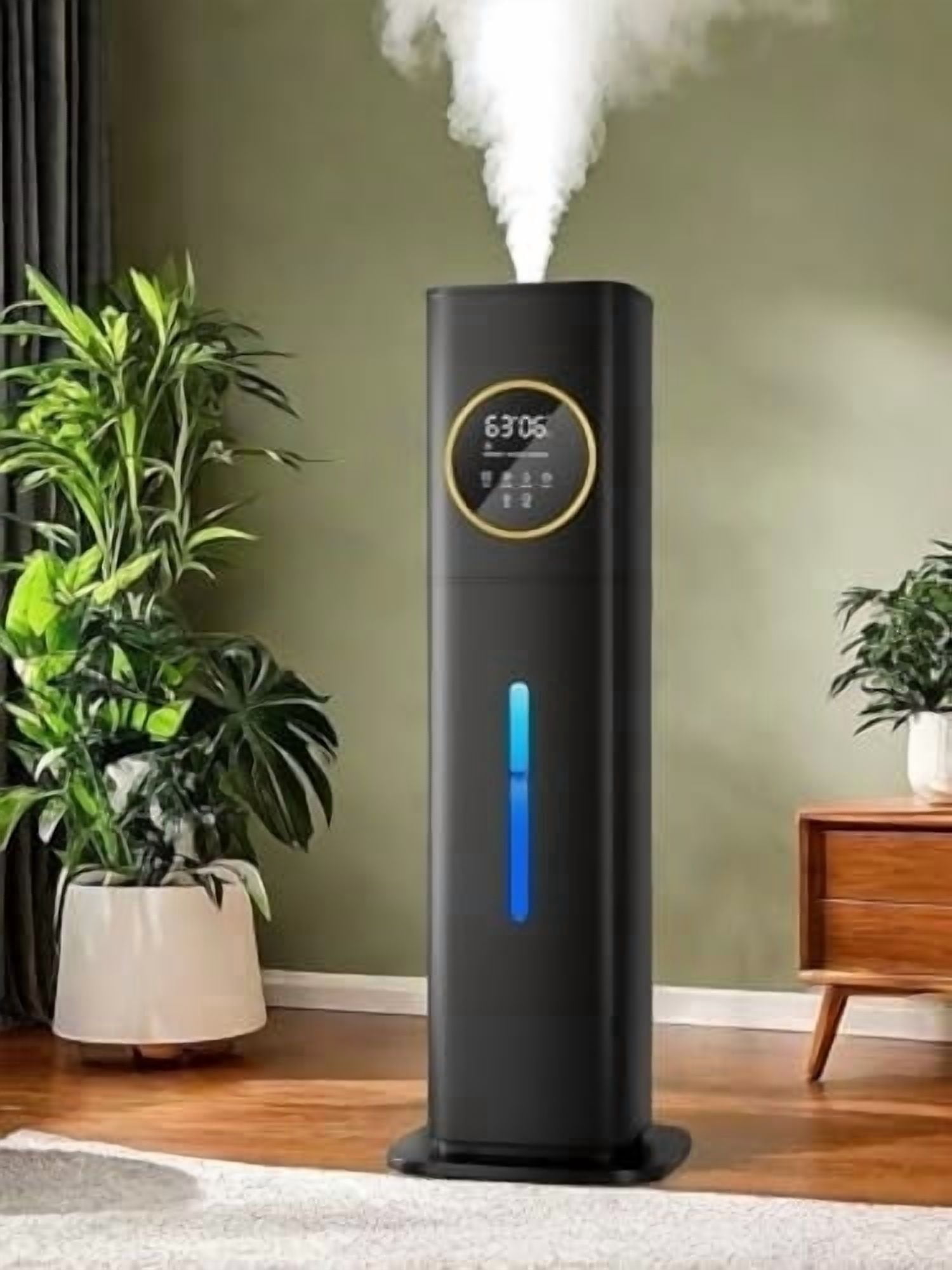 Humidifiers for Room Bedroom, 2.1Gal/8L Humidifiers for Home, Large Room, Top Fill Whole House Cool Mist for Plants Baby(Black)