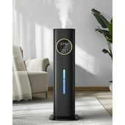 Humidifiers for Bedroom, 2.1Gal/8L Humidifiers for Home, Humidifier large room with Essential Oil Diffuser, Top Fill Whole House Cool Mist Humidifiers for Plants Baby Kids Adults(Black)