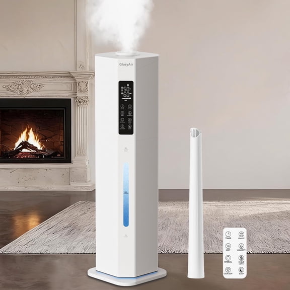 Humidifiers for Bedroom - 2.38Gal/9L Top Fill Cool Mist Humidifier Large Room 500ft 120H Last with Auto Mode 7-Color Light Humidistat Aroma Box Quiet Plants Baby & Adults