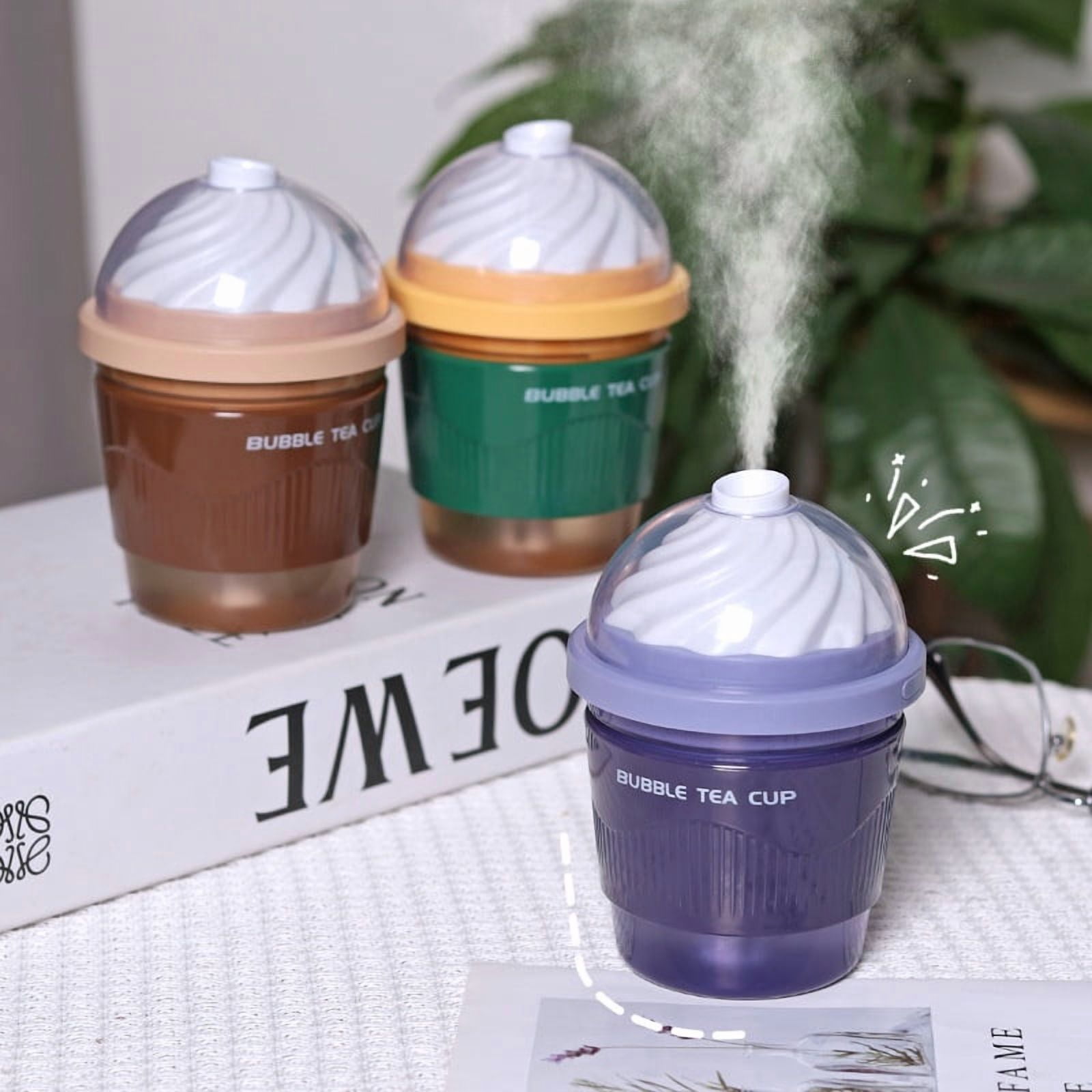 Humidifiers for Bedroom, 200ml Cool Mist Humidifiers, USB Mini Cute ...