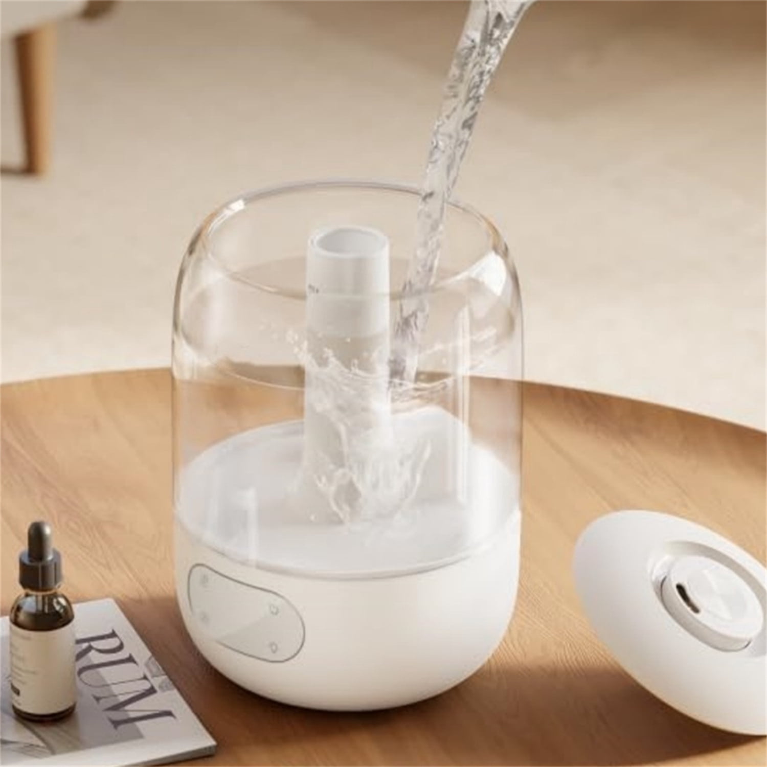 Humidifiers for Bedroom, 3L Top Fill 30H & 26dB Quiet Runtime for Large Room, Cool Mist Ultrasonic Humidifier with Humidity Sensor, Night Light for Home, Baby, Nursery, Plants, New Edition