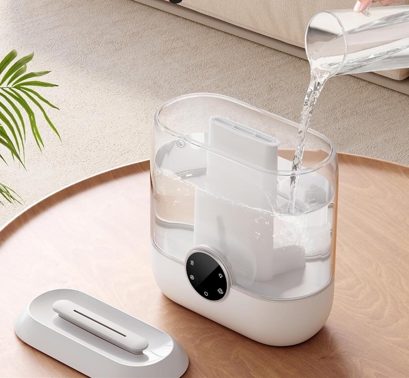 Humidifiers for Bedroom, 6L Easy to Fill & Clean, 60H Runtime for Large room, 28 dB Quiet Cool Mist Air Humidifier for Plant, Baby Nursery, Home, Indoor, Night Light, Precise Humidity Control