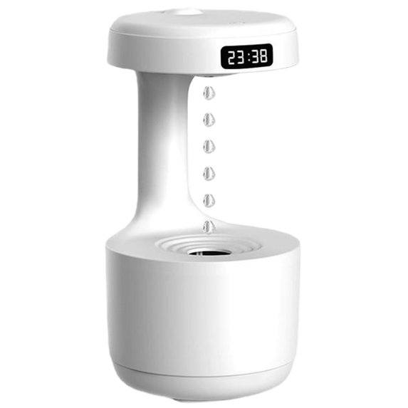 Humidifiers for Bedroom, 800ml Cool Mist Air Humidifie, Anti-Gravity Digital Humidifier with LED Display, Quiet Knob Control for Large Room, Plants, Nursery, Office