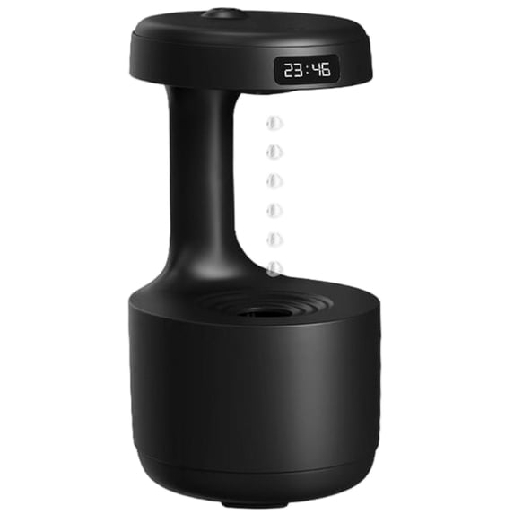 Humidifiers for Bedroom, 800ml Cool Mist Air Humidifie, Anti-Gravity Digital Humidifier with LED Display, Quiet Knob Control for Large Room, Plants, Nursery, Office