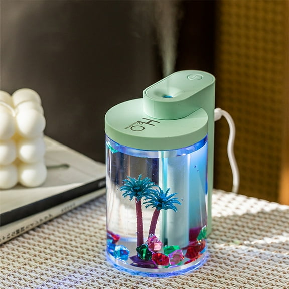 Humidifiers For Bedroom Aromatherapy Oil Diffuser Fish Tank Portable Humidifier 260ml Cold Mist Small Humidifier USB Quiet Desktop Humidifier For Bedroom Travel Office Home