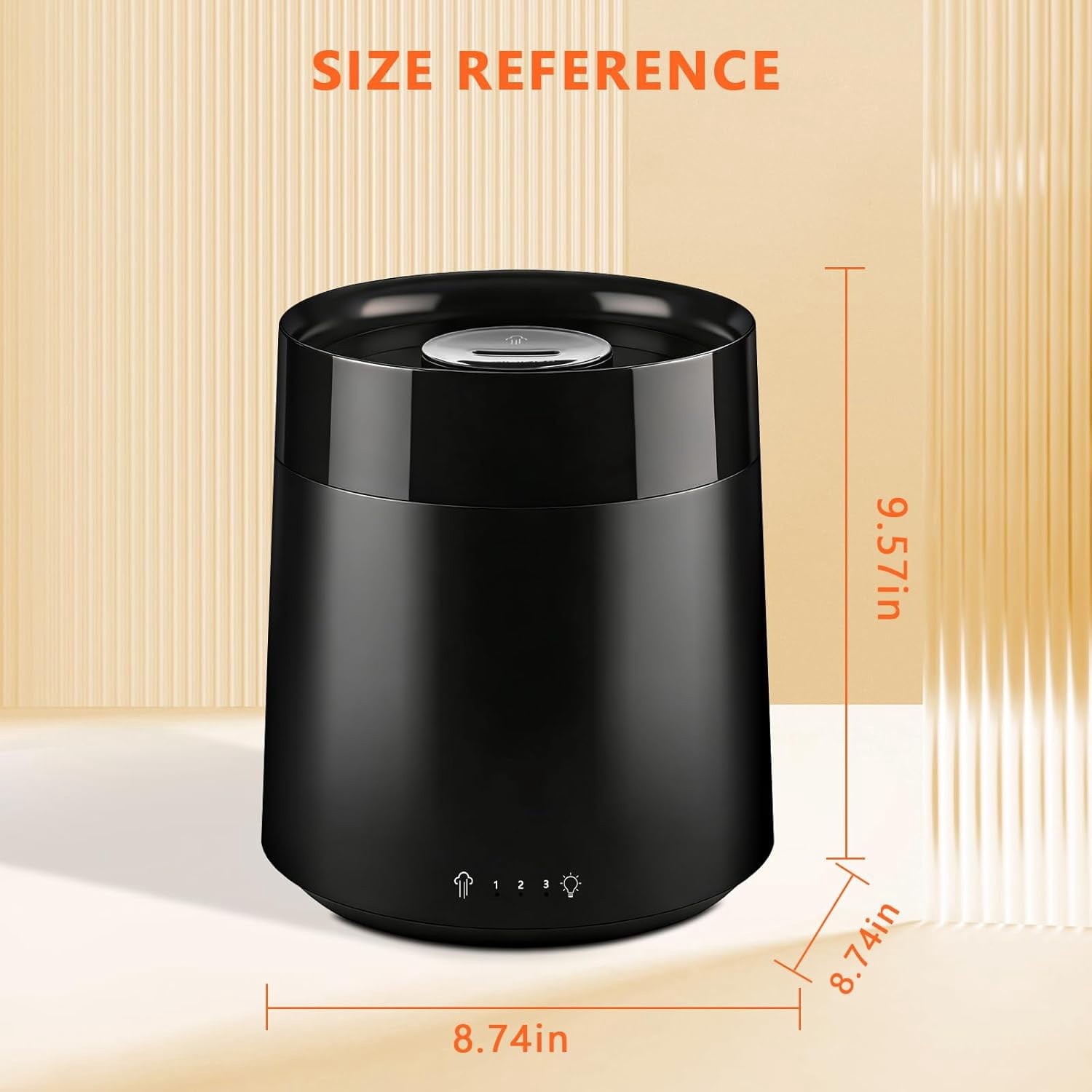 Humidifiers for Bedroom Home,3L Top Fill Cool Mist Humidifier for Baby Nursery,Essential Oil Diffuser for Large Room,3 in 1 uiet Ultrasonic Humidifier for,Office,Plant,Nursery,BPA (Black)
