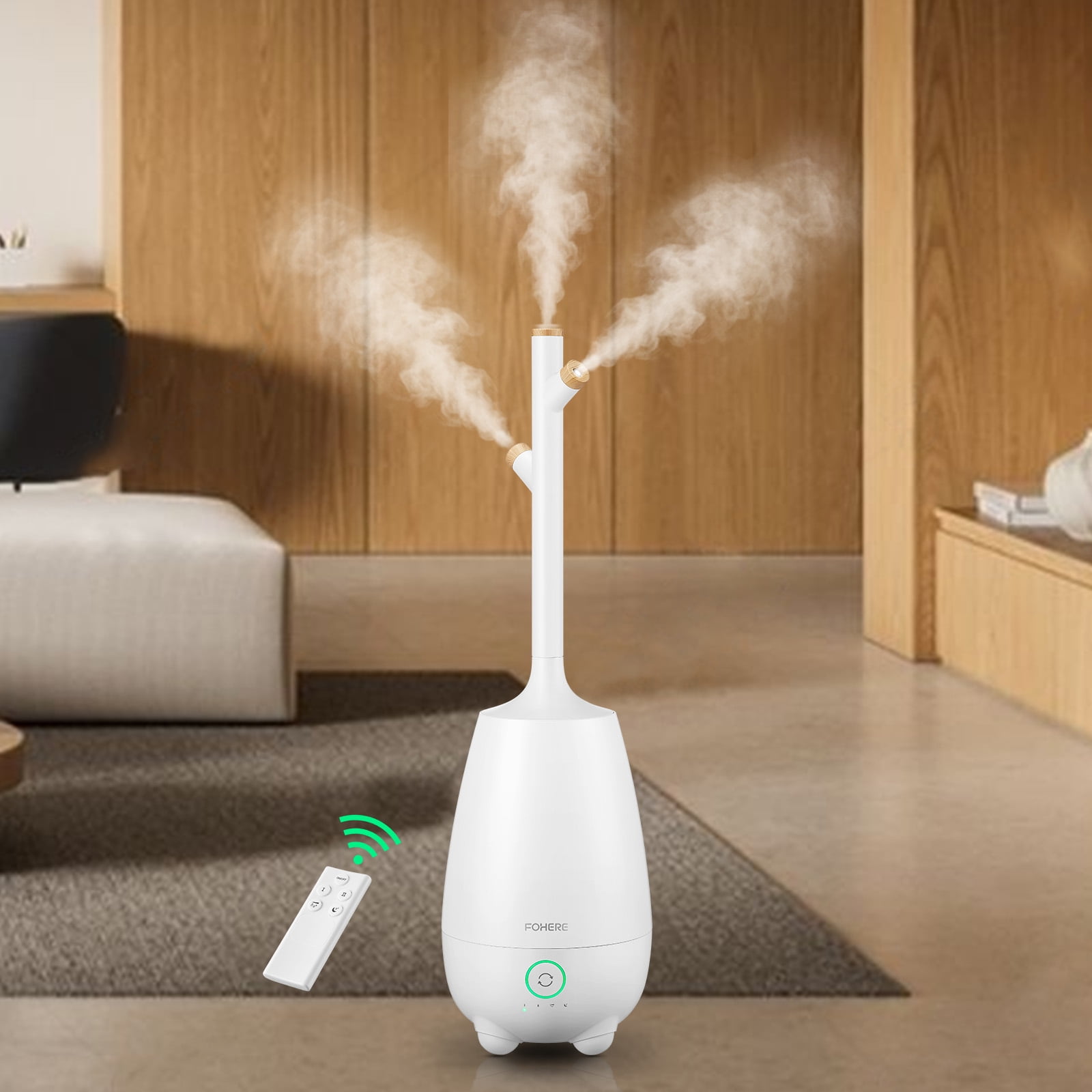 Humidifiers for Bedroom Large Room Home, 5L Quiet Cool Mist Top Fill Humidifier with Essential Oil Diffuser, Remote Control, Smart Humidistat, Sleep Mode, for Baby, Plants, Office, Nursery