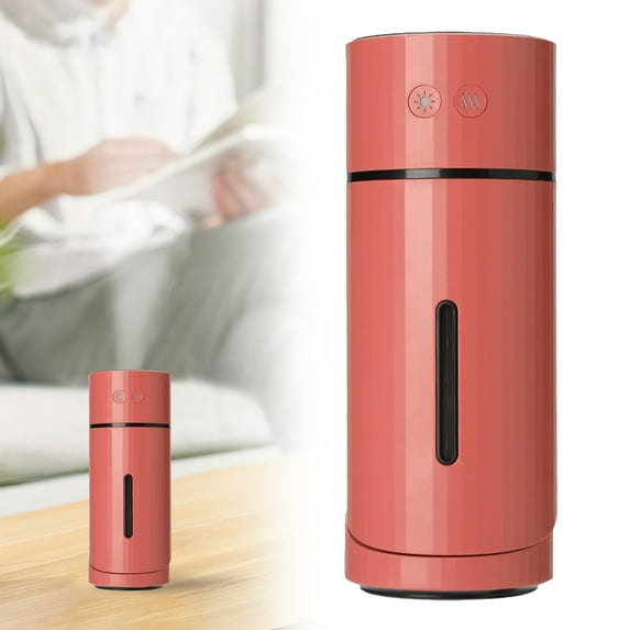 Humidifiers For Bedroom Large Room Top Fill Cool Mist Humidifier With Adjustable Nozzle Quiet Air Humidifier For Home Nursery And Plants Moisturized Environment for Dogs (Red,Charging)