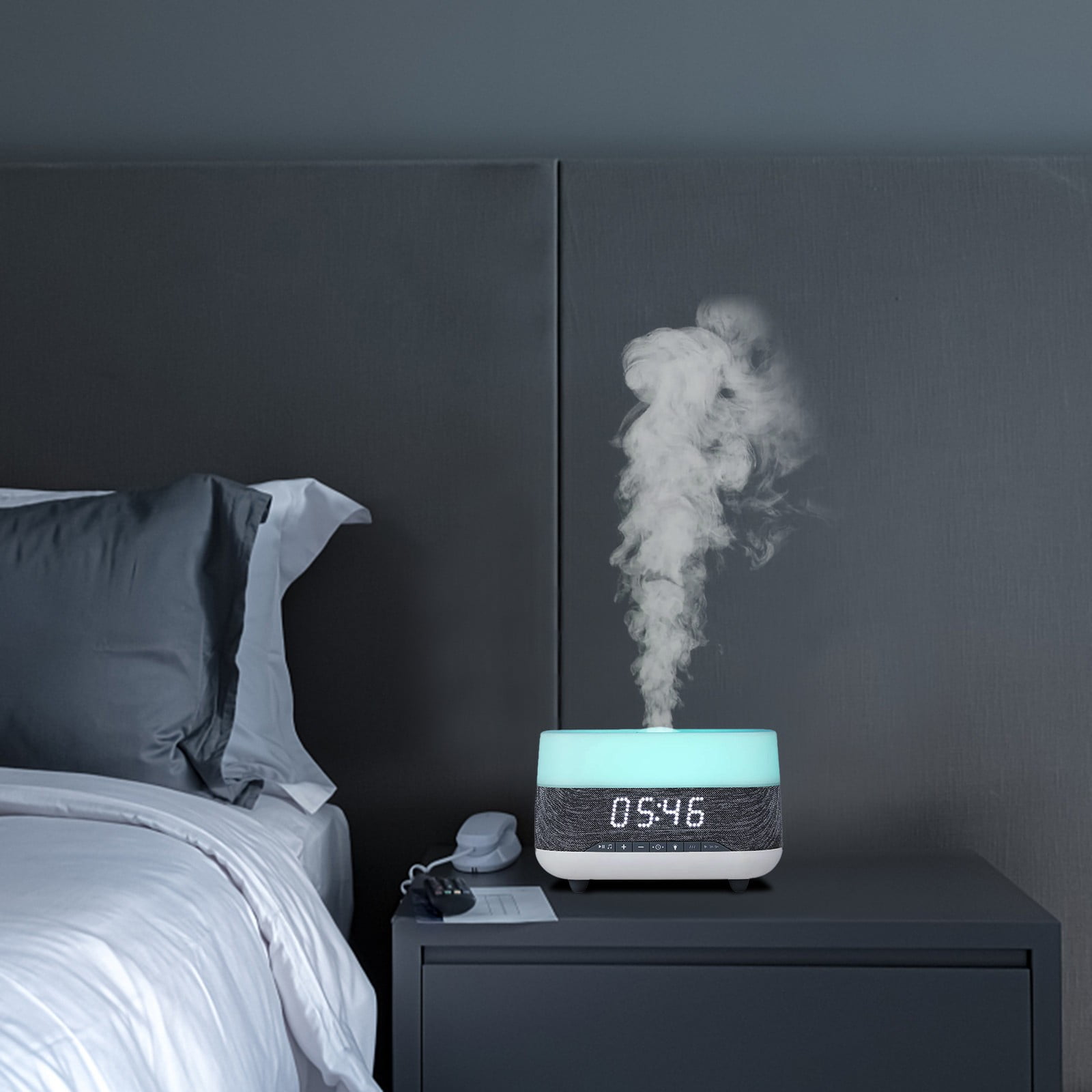 Humidifiers For Bedroom,Multifunctional Clock Aromatherapy Humidifier