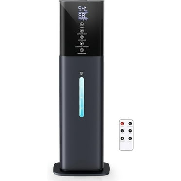 Humidifiers Large Room Bedroom with 7 Colors Light, 2.1Gal(8L) 3 Speed Quiet Ultrasonic Cool Mist Humidifier with 360° Nozzle, Humidity Setting, Timer,Aroma Box for Home Plant Baby Yoga Sleep (Black)