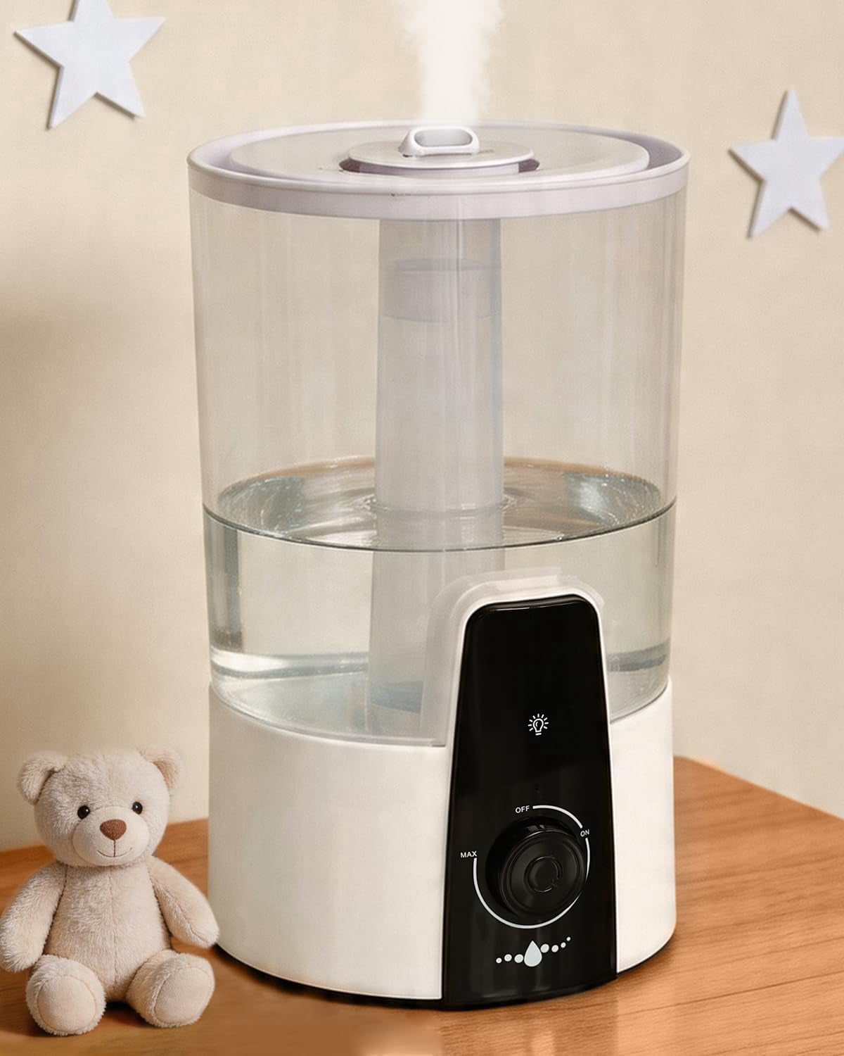 Humidifiers for Room Bedroom,1.06Gal(4L) Dishwasher-Safe Tank, 3-in-1 Humidifier & Aroma Diffuser & Night Light, Top Fill, Easy to Clean, Auto Shut-Off, Home, Baby Nursery, White