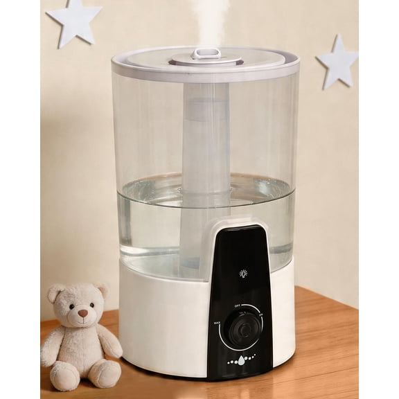 Humidifiers for Room Bedroom,1.06Gal(4L) Dishwasher-Safe Tank, 3-in-1 Humidifier & Aroma Diffuser & Night Light, Top Fill, Easy to Clean, Auto Shut-Off, Home, Baby Nursery, White