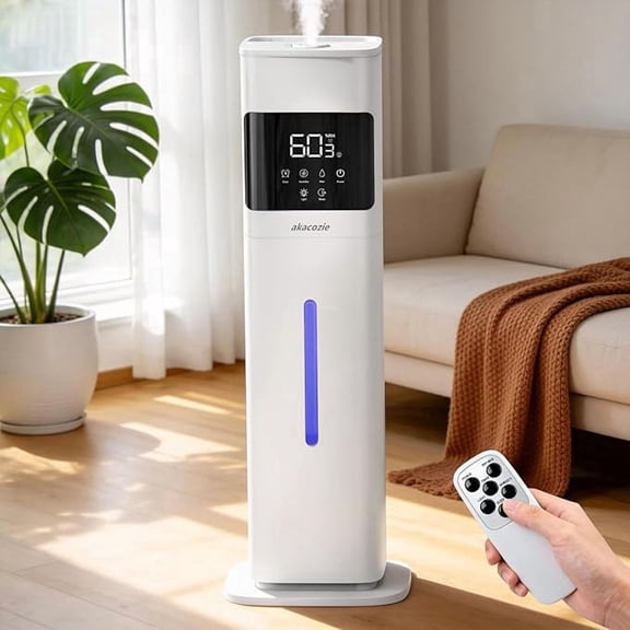 Humidifiers for Room Bedroom 500 sq ft, 2.1Gal/8L Cool mist Humidifiers for Home with Essential Oil Diffuser, Top Fill Quiet Humidifier for Baby Nursery Office Plants, White