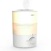 Humidifiers for Bedroom, 3.1L Cool Mist Top Fill Essential Oil Diffuser, 360° Nozzle, Rapid Ultrasonic Humidification, White