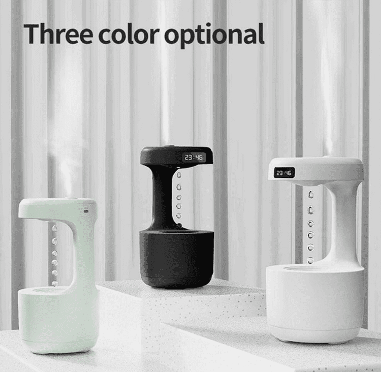 Humidifiers for Bedroom,Cool Mist Air Humidifie, Anti-Gravity Digital ...