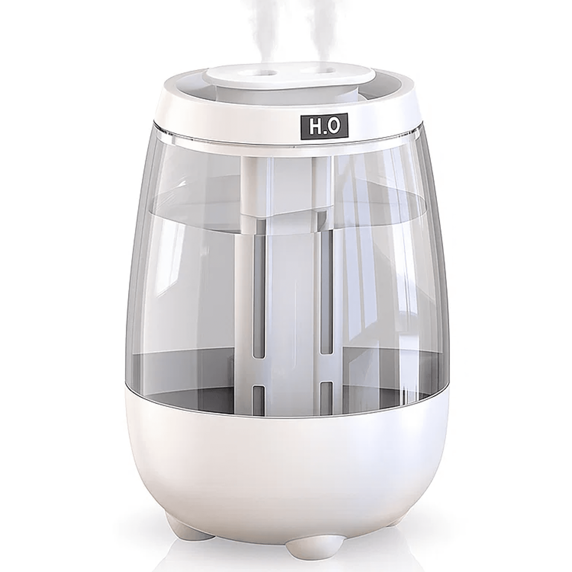 Humidifiers for Bedroom, Dual Spray 1.5 L Top Fill Humidifier with Night light for Home, Baby, Nursery, Plants, White