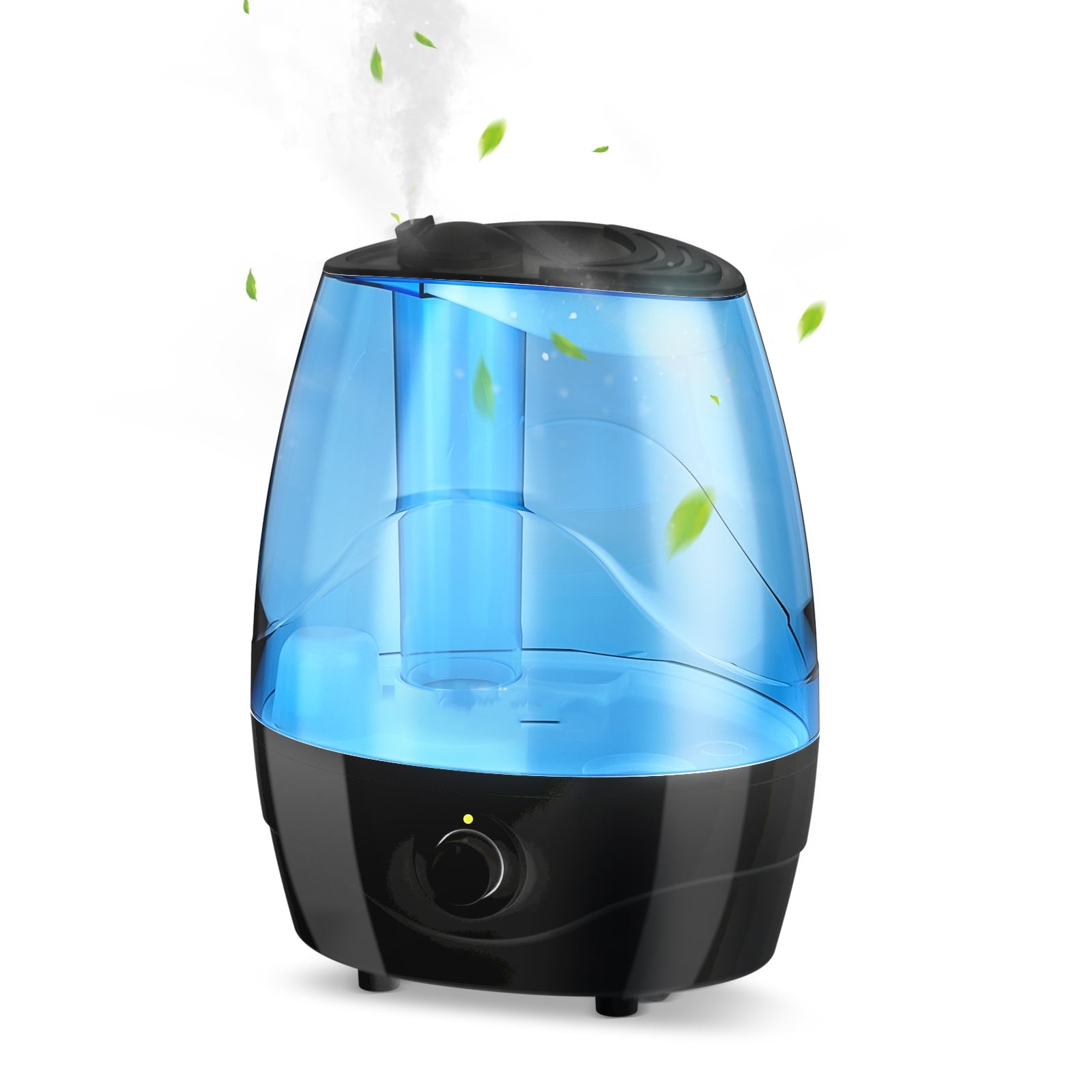 Humidifiers for Bedroom Mideum Room Home, 3.2L Cool Mist Top Fill Ultrasonic Humidifier for Baby and Plants, with Aroma Pad , Auto Shut-off, Black
