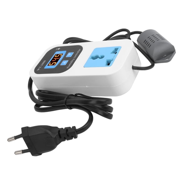 Humidity Controller 0-99%RH Digital Humidity Switch Socket , For Mushroom Greenhouse, Storage Warehouse, Home