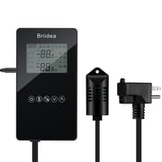 Humidity Controller, Briidea Pre-Wired Humidistat Humidifier Dehumidifier with LCD Display High Accuracy Humidity Sensor, Ideal for Greenhouse Mushroom Grow Tent