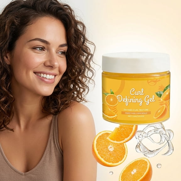 Humidity-Resistant Curl Defining Gel, Frizz-Free 24-Hour Hold for All Curl Types, Coily to Wavy Hair, 100g Bottle