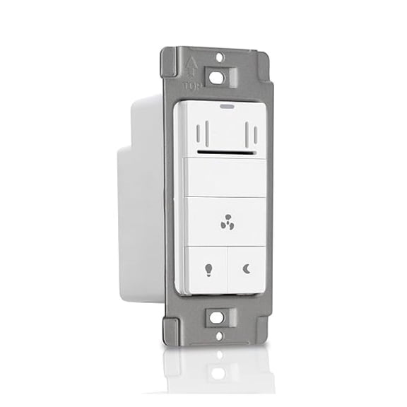 Humidity Sensor for Bathroom Exhaust Fan with Light, LED Light, Night Light, Ventilation Fan, Air Moisture Control, Timer for Bathroom Fan, UL Listed, White