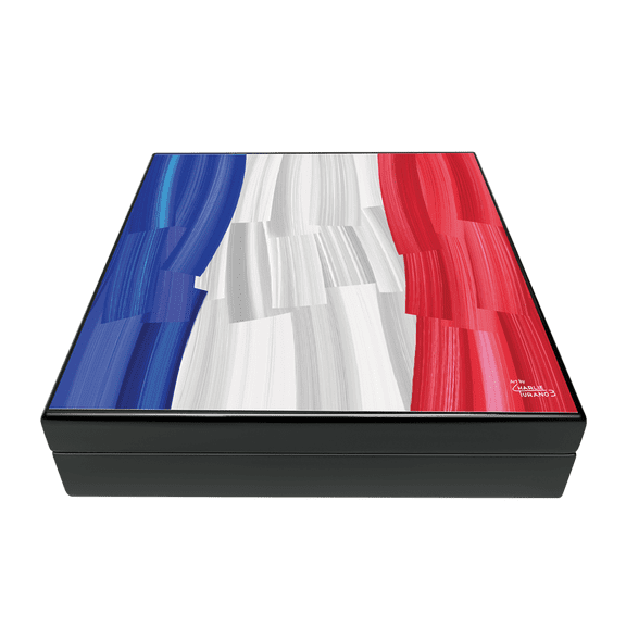 Humidor Supreme 20 Count Cigar Capacity, France Flag Turano Series