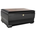 thumbnail image 1 of Humidor Supreme Malta Cigar Storage Piano Black and Walnut Burl Wood, 1 of 5