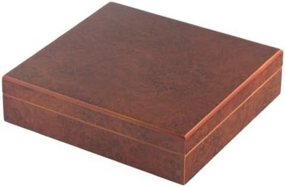 Humidor Supreme Orleans Group Burl Travel Cigar Humidor, Holds Up to 20