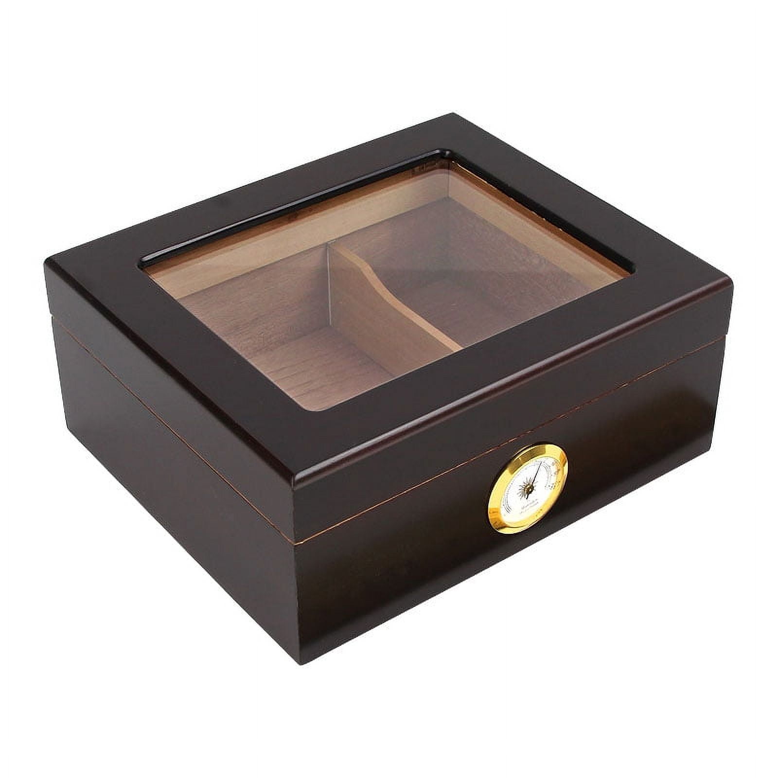 Humidor Supreme Ottawa 40-Ct Glass top Humidor Piece - Mahogany (HUM-25HYG)