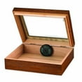 thumbnail image 1 of Humidor Supreme Quality Importers Travel Glass-Top Humidor (20 Cigars), Walnut, 1 of 2