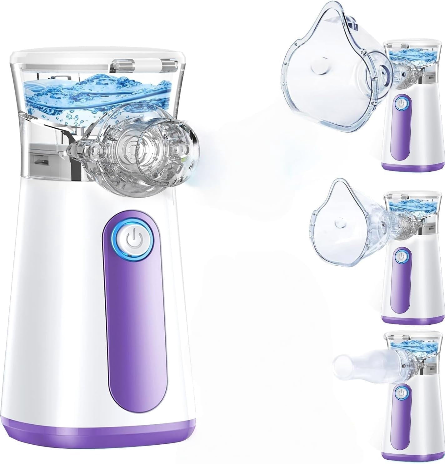 Humihome Portable Ultrasonic Humidifier Handheld Mesh Steam Inhaler USB Rechargeble Powered for Adults Kids