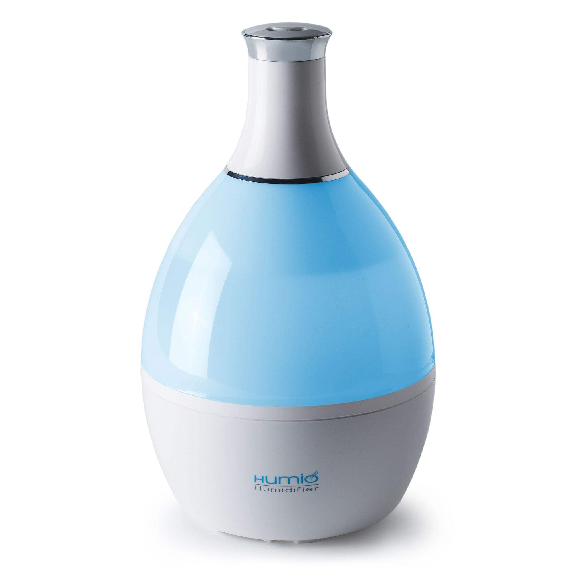 White and Blue Ultrasonic Humidifier with Night Lamp