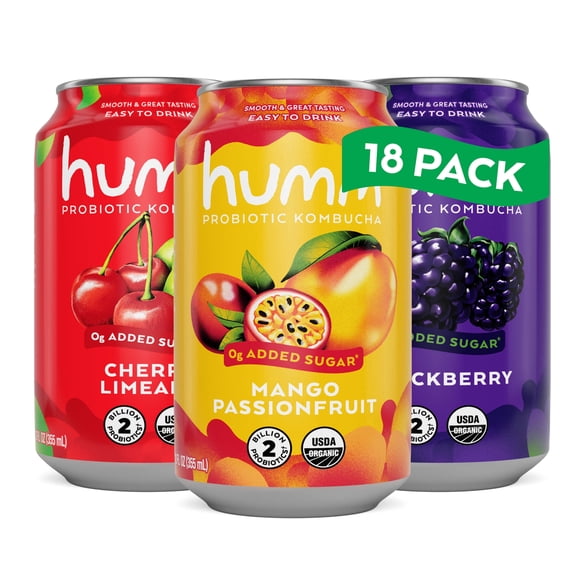 Humm Kombucha, The Crowd Pleaser Variety Pack, 18 Pack, 12 oz Cans