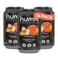 thumbnail image 1 of Humm Kombucha Zero Sugar Drink, Peach Tea, 16 Pack, 12 oz Cans, 1 of 7