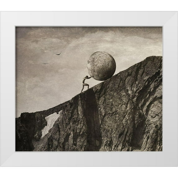 Hummel, Jeffrey 30x26 White Modern Wood Framed Museum Art Print Titled - Sisyphus